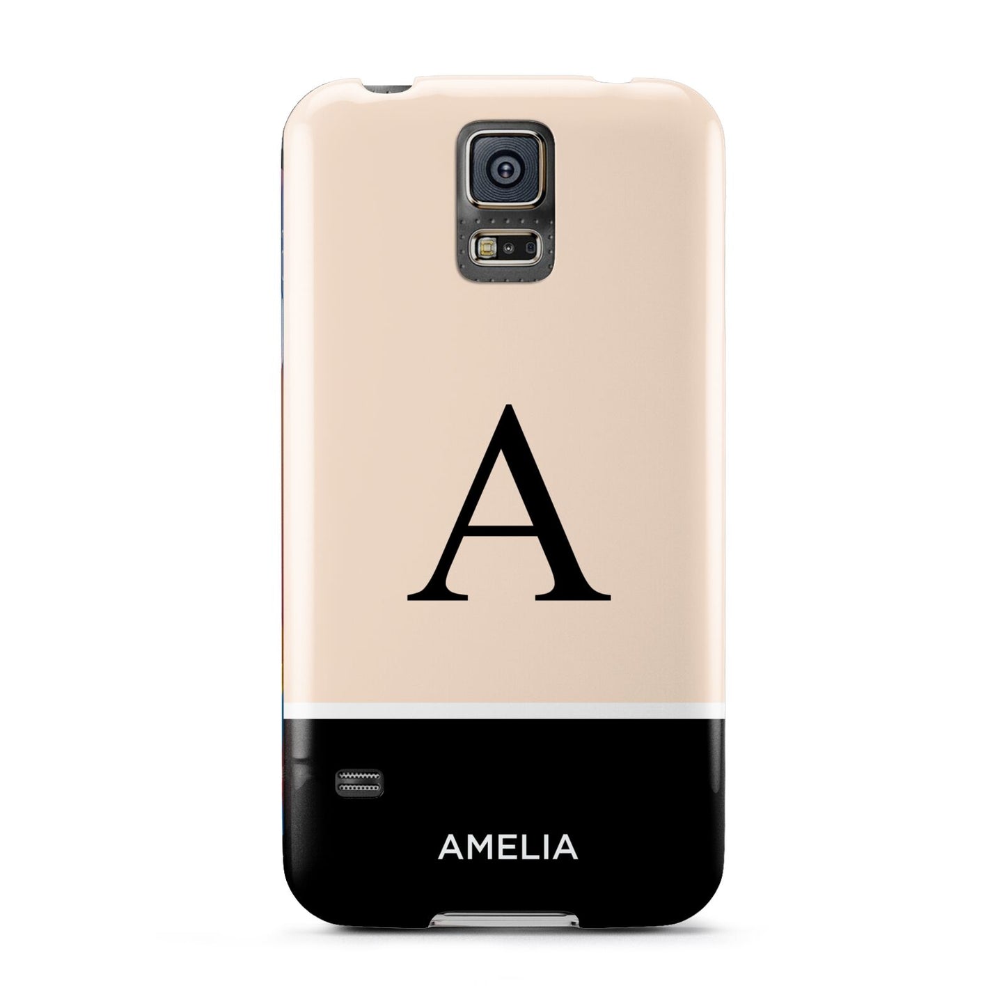 Black Neutral Personalised Initial Samsung Galaxy S5 Case