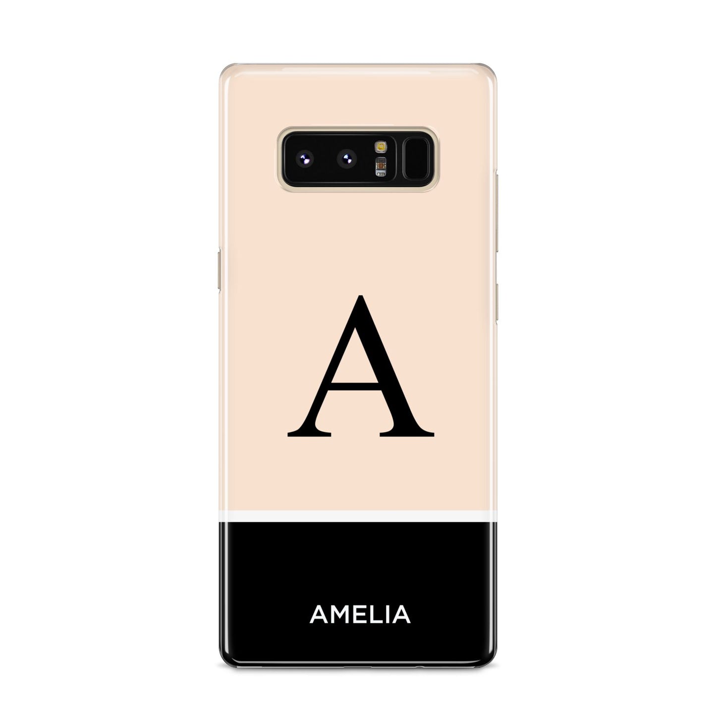 Black Neutral Personalised Initial Samsung Galaxy S8 Case