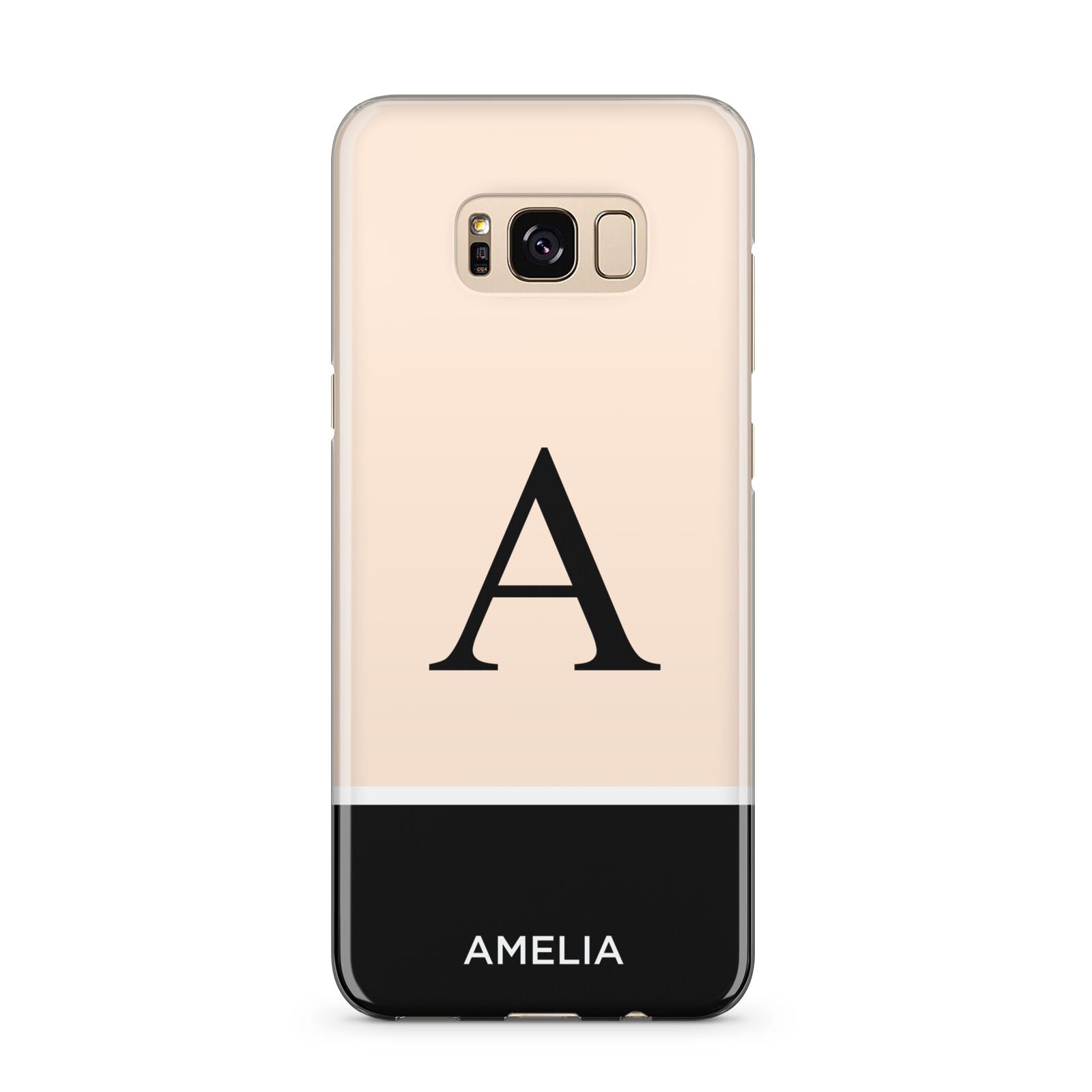 Black Neutral Personalised Initial Samsung Galaxy S8 Plus Case