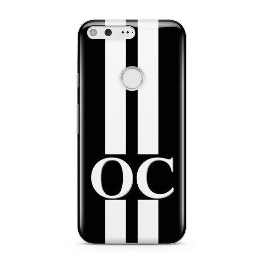 Black Personalised Initials Google Pixel Case