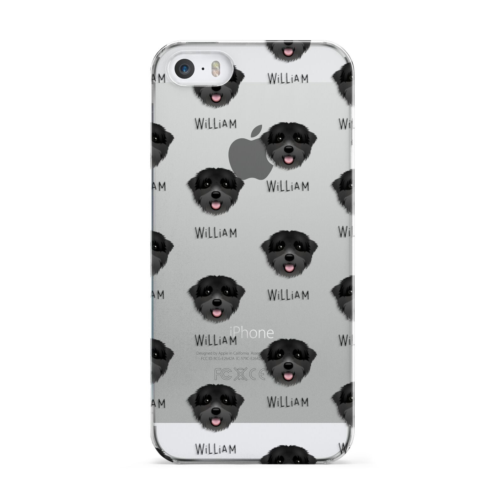 Black Russian Terrier Icon with Name Apple iPhone 5 Case