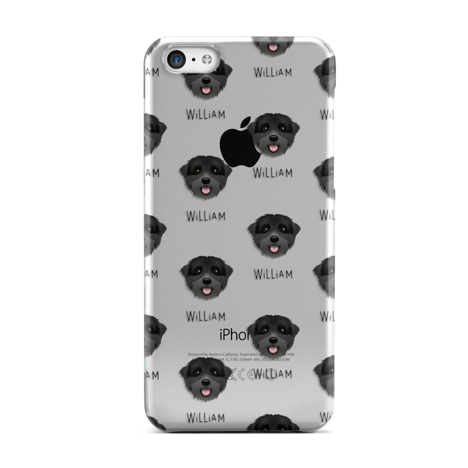 Black Russian Terrier Icon with Name Apple iPhone 5c Case