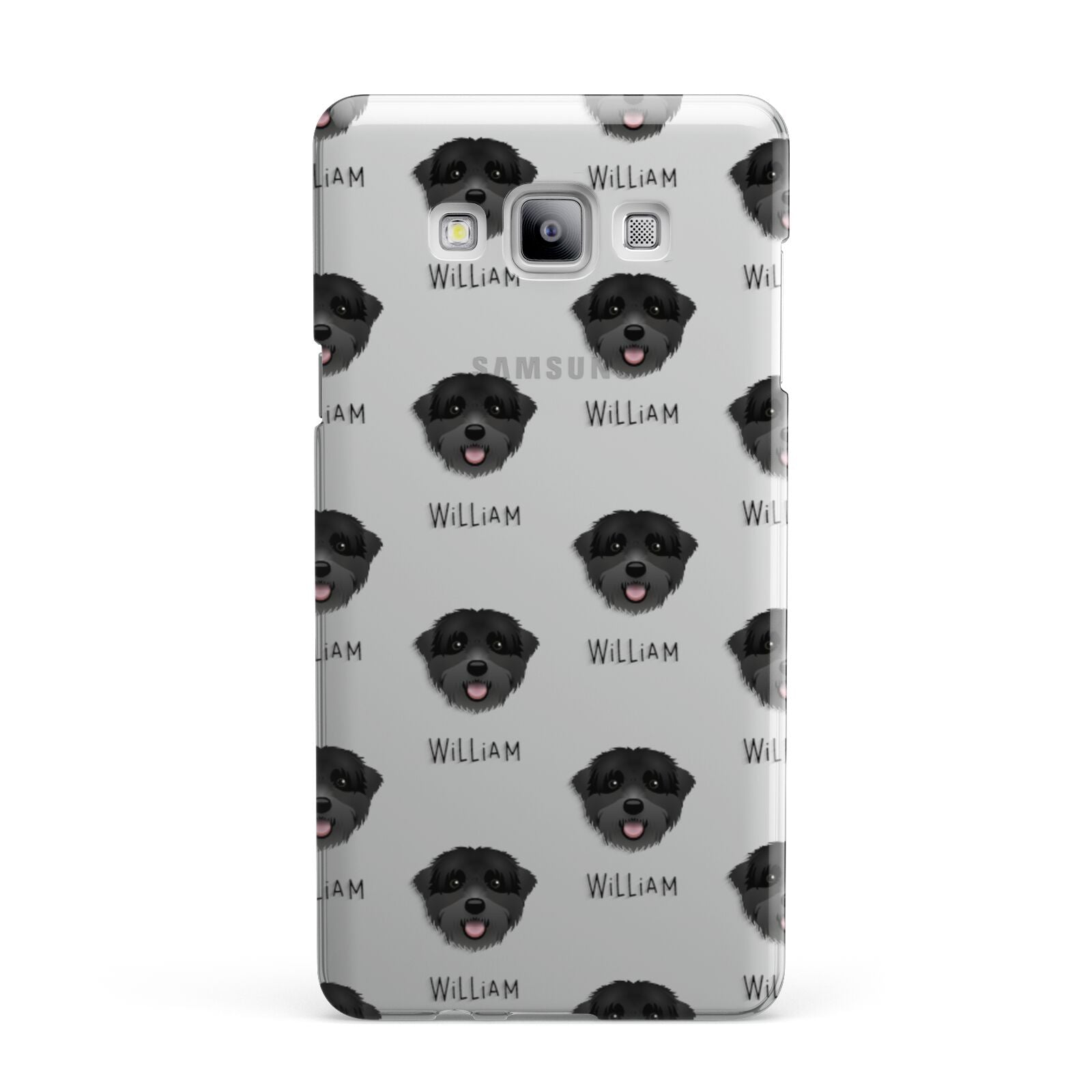 Black Russian Terrier Icon with Name Samsung Galaxy A7 2015 Case