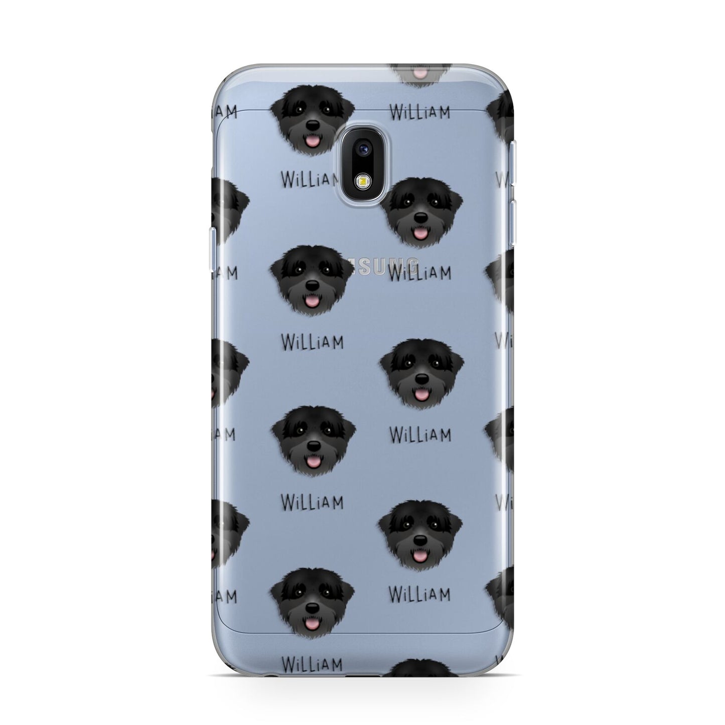 Black Russian Terrier Icon with Name Samsung Galaxy J3 2017 Case