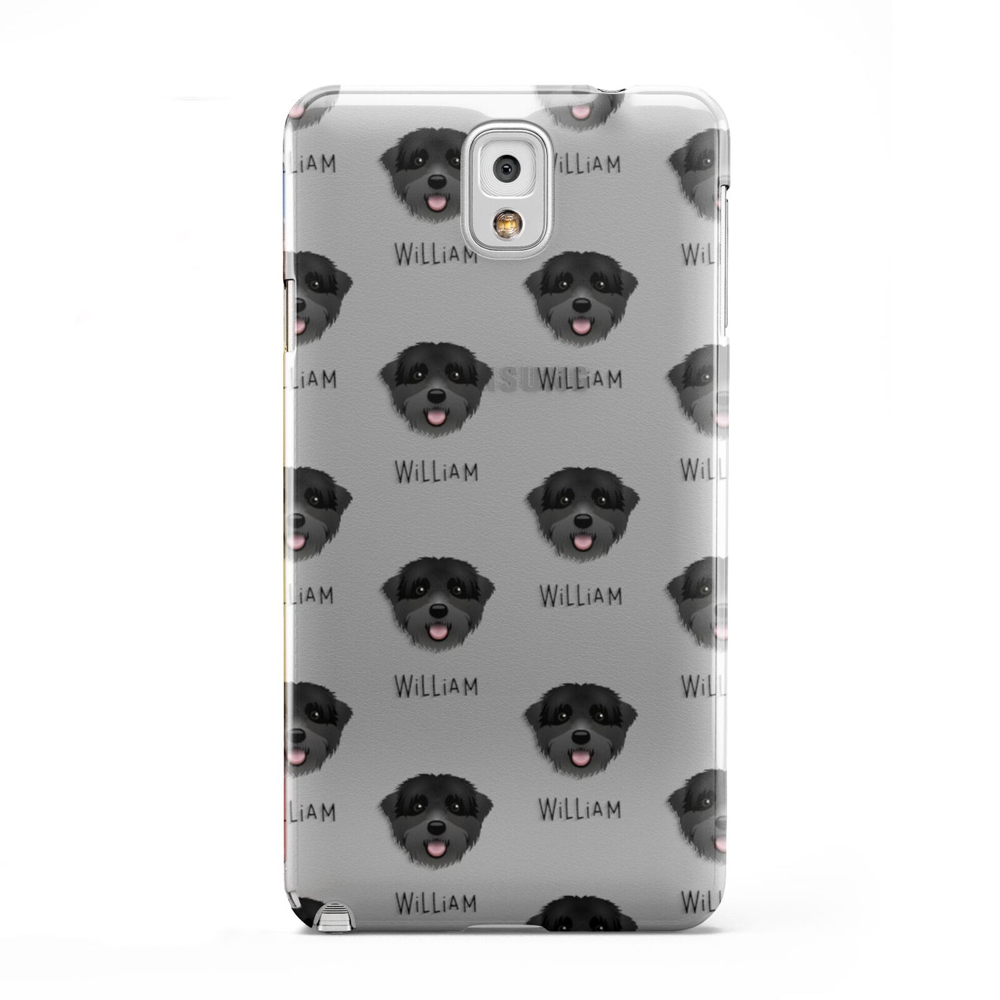 Black Russian Terrier Icon with Name Samsung Galaxy Note 3 Case