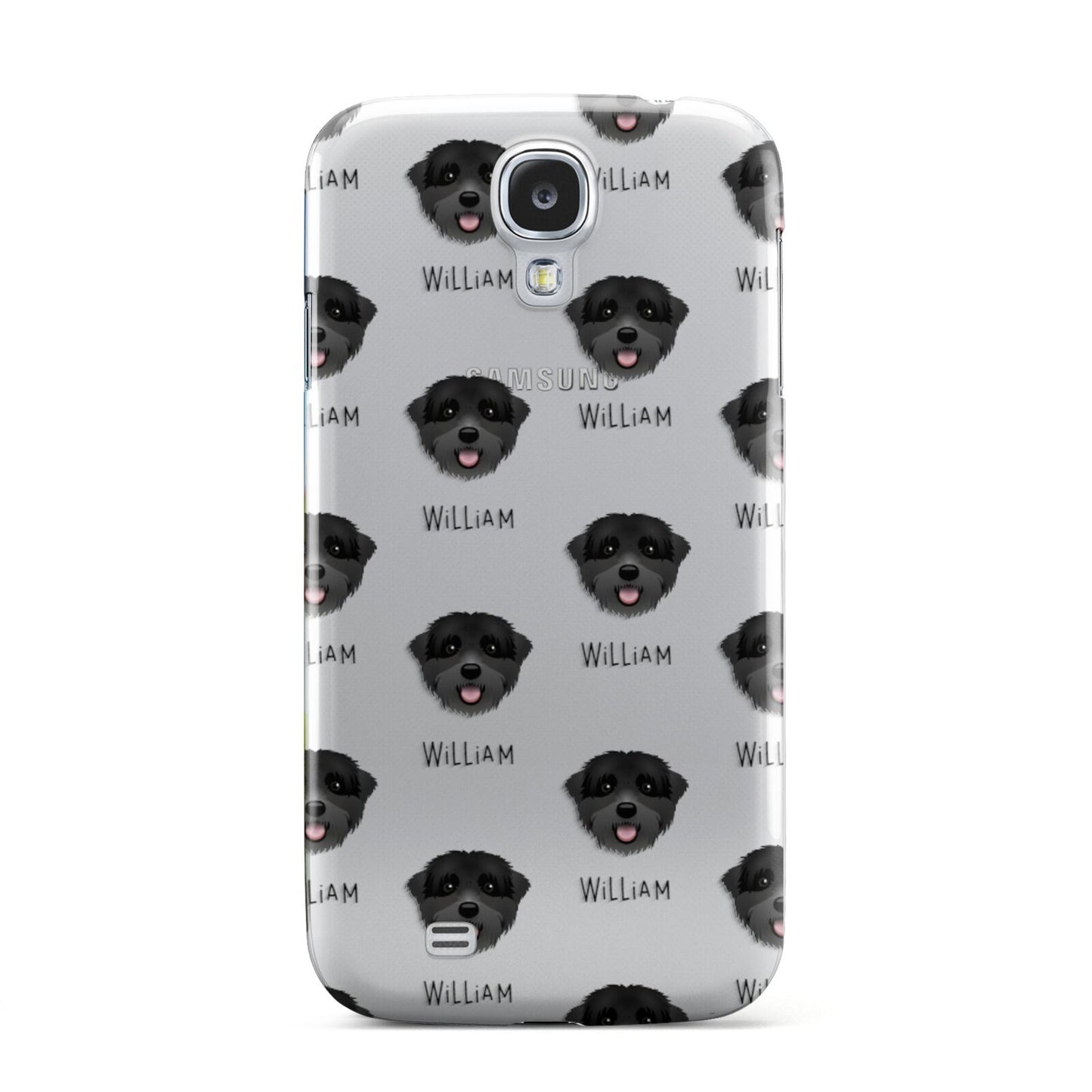 Black Russian Terrier Icon with Name Samsung Galaxy S4 Case