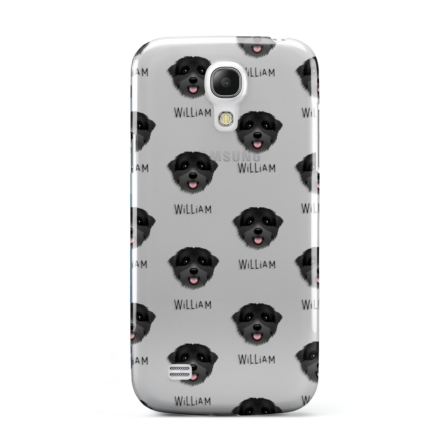 Black Russian Terrier Icon with Name Samsung Galaxy S4 Mini Case