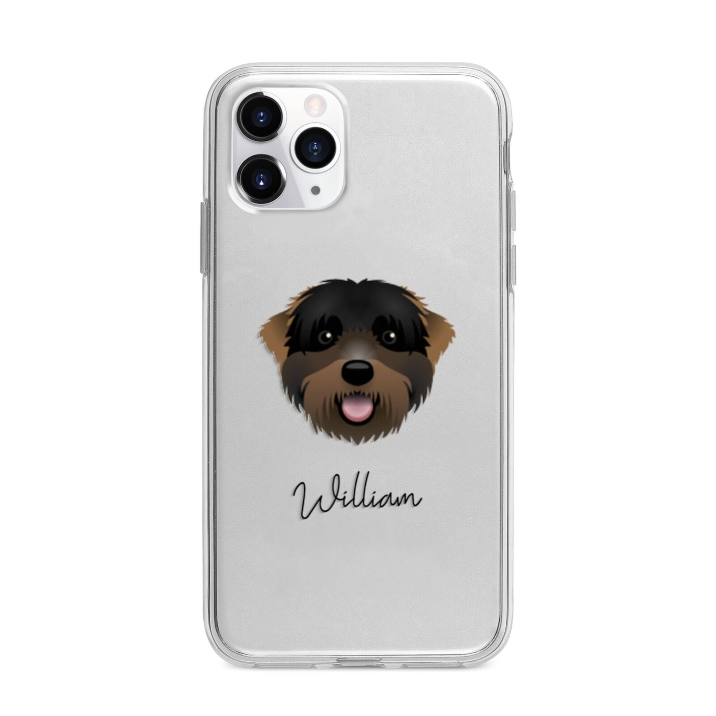 Black Russian Terrier Personalised Apple iPhone 11 Pro Max in Silver with Bumper Case
