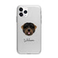 Black Russian Terrier Personalised Apple iPhone 11 Pro in Silver with Bumper Case