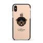 Black Russian Terrier Personalised Apple iPhone Xs Impact Case Black Edge on Gold Phone