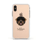 Black Russian Terrier Personalised Apple iPhone Xs Impact Case White Edge on Gold Phone