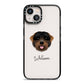 Black Russian Terrier Personalised iPhone 13 Black Impact Case on Silver phone