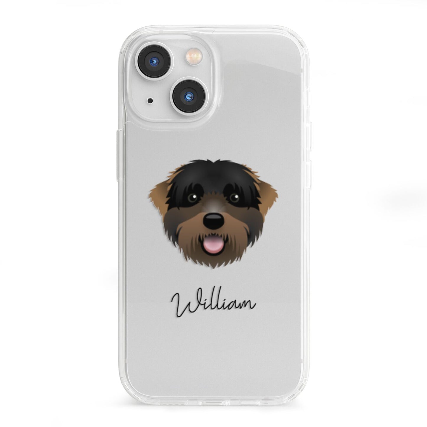 Black Russian Terrier Personalised iPhone 13 Mini Clear Bumper Case