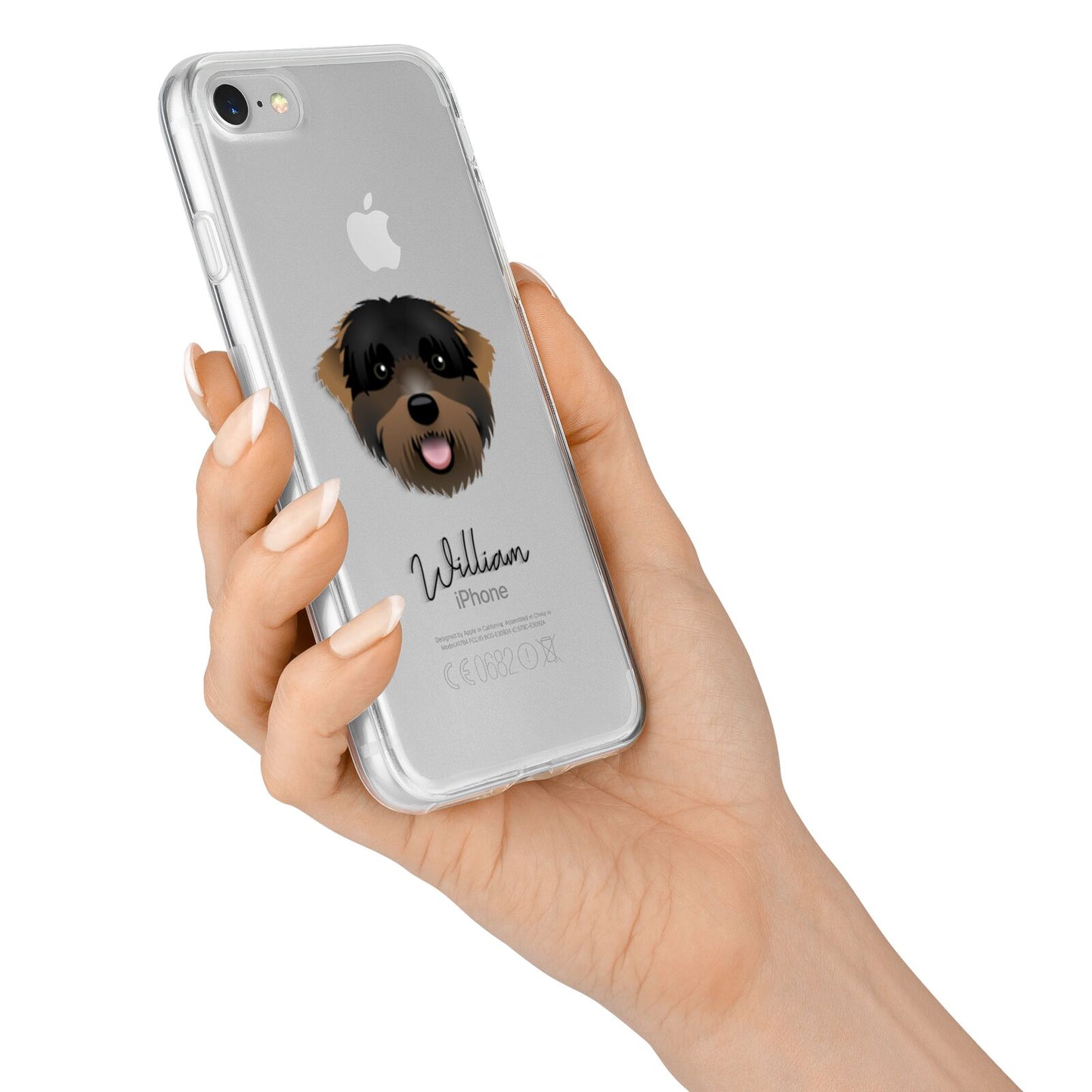 Black Russian Terrier Personalised iPhone 7 Bumper Case on Silver iPhone Alternative Image