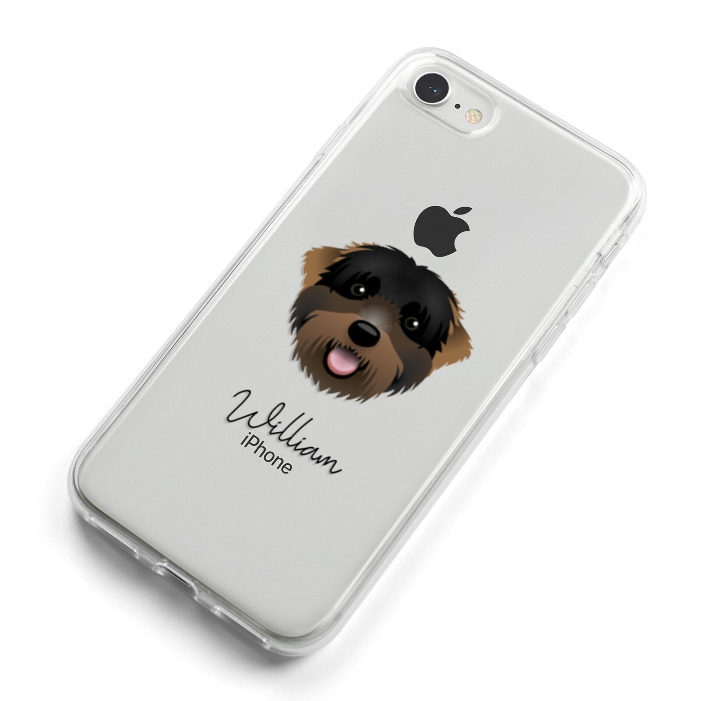 Black Russian Terrier Personalised iPhone 8 Bumper Case on Silver iPhone Alternative Image
