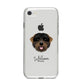 Black Russian Terrier Personalised iPhone 8 Bumper Case on Silver iPhone