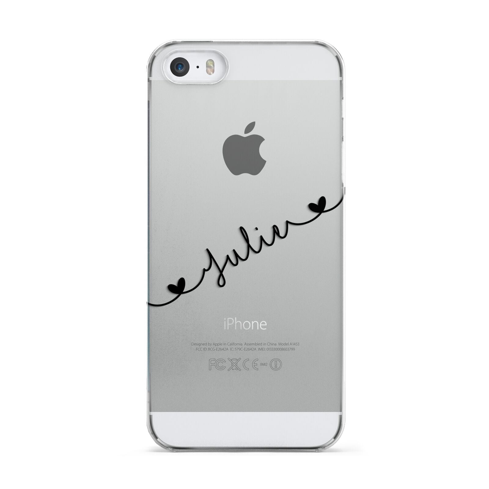 Black Sloped Handwritten Name Apple iPhone 5 Case