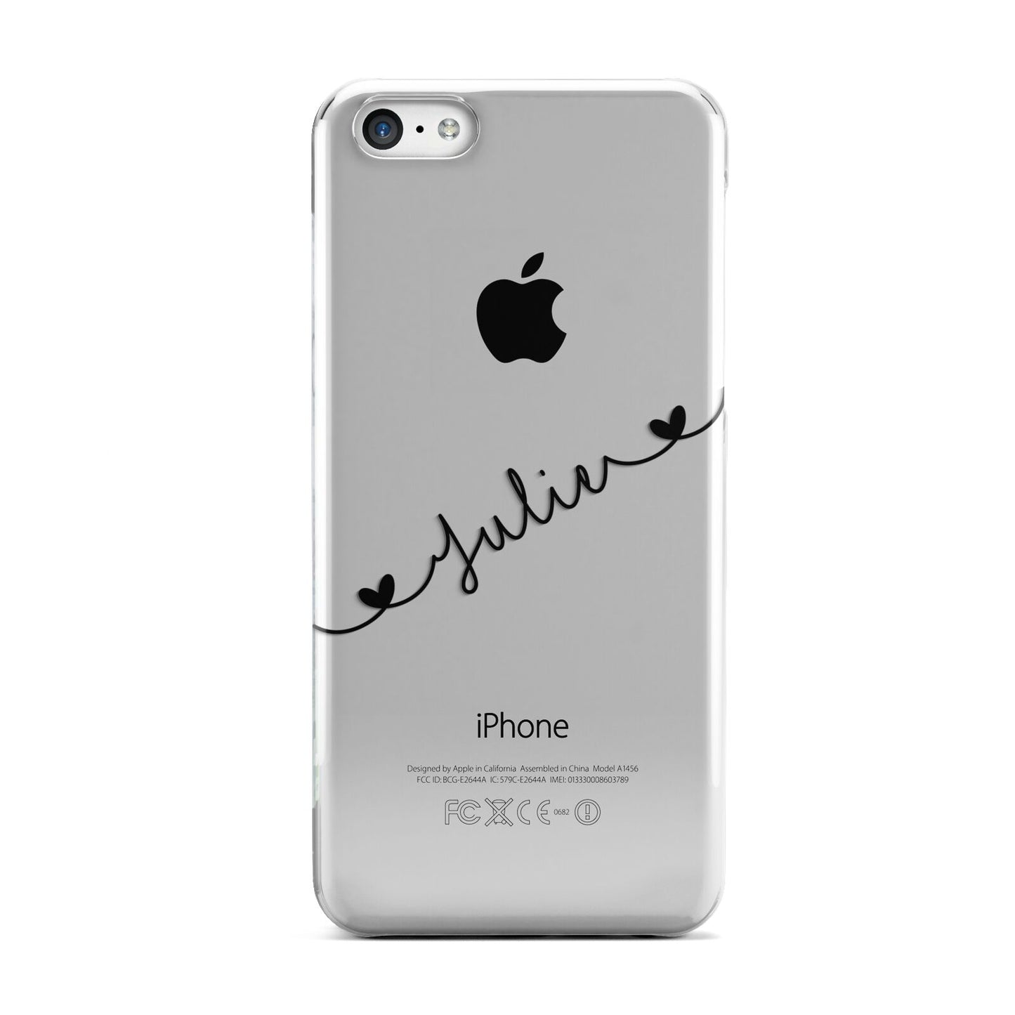 Black Sloped Handwritten Name Apple iPhone 5c Case