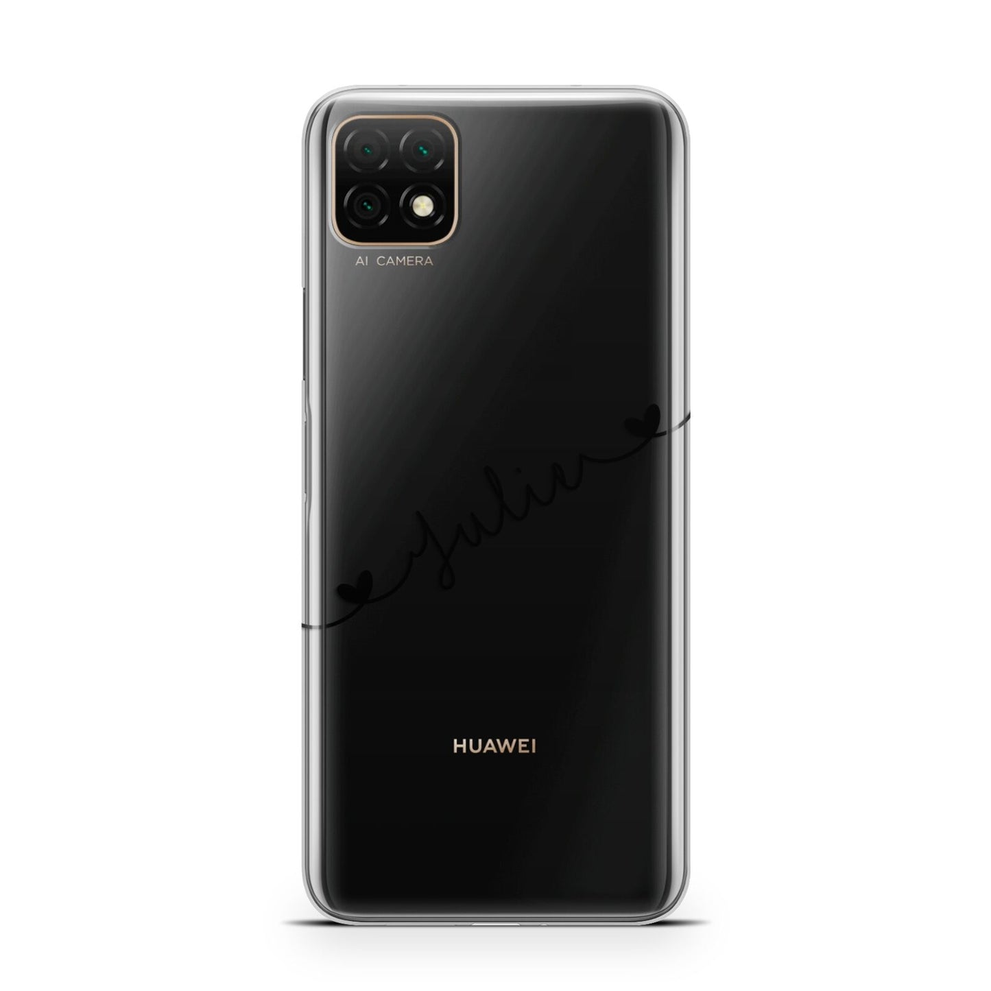 Black Sloped Handwritten Name Huawei Enjoy 20 Phone Case