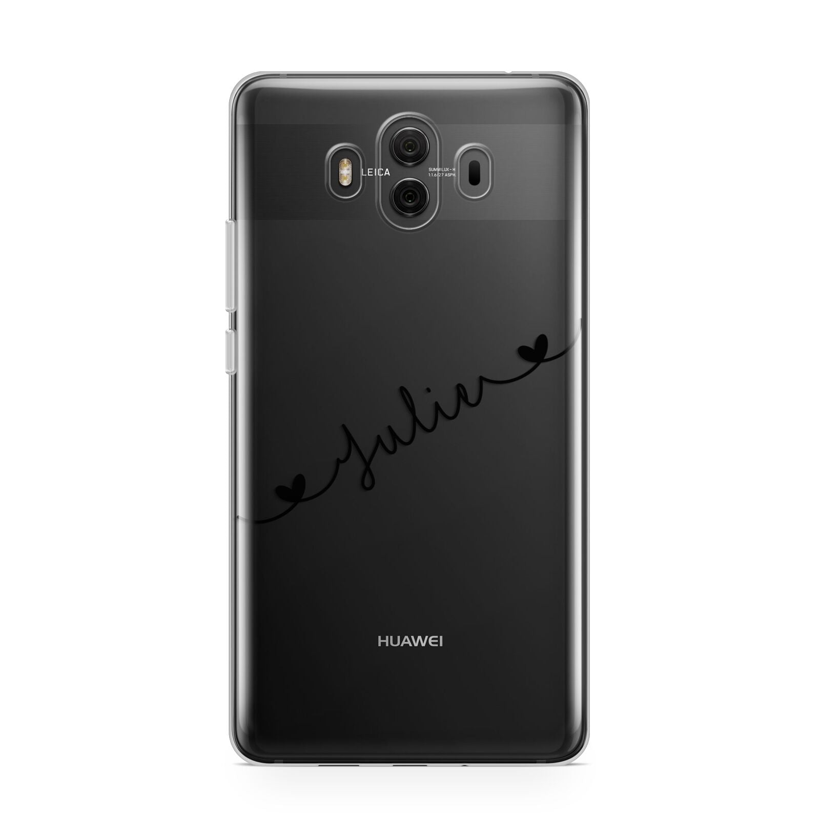 Black Sloped Handwritten Name Huawei Mate 10 Protective Phone Case