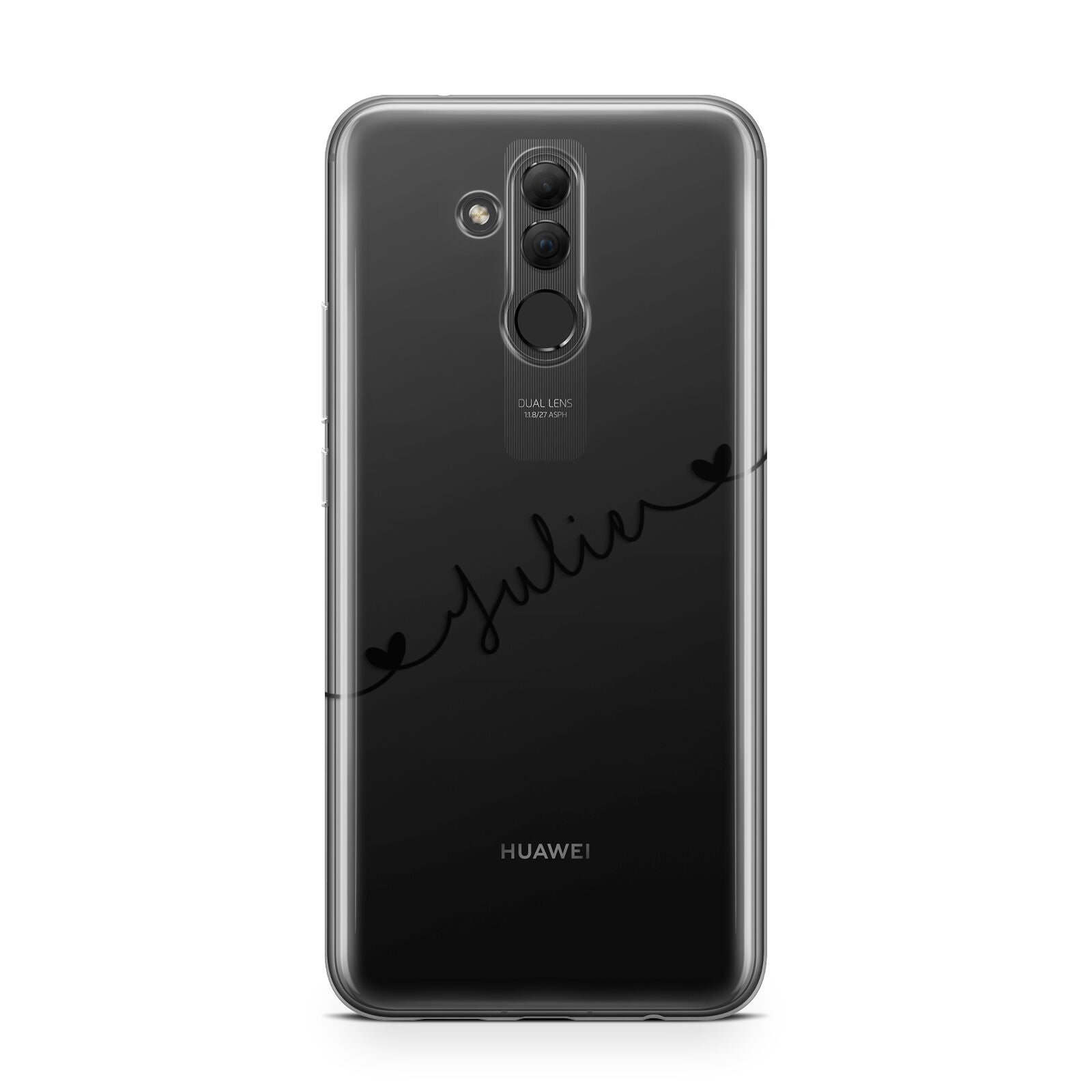 Black Sloped Handwritten Name Huawei Mate 20 Lite