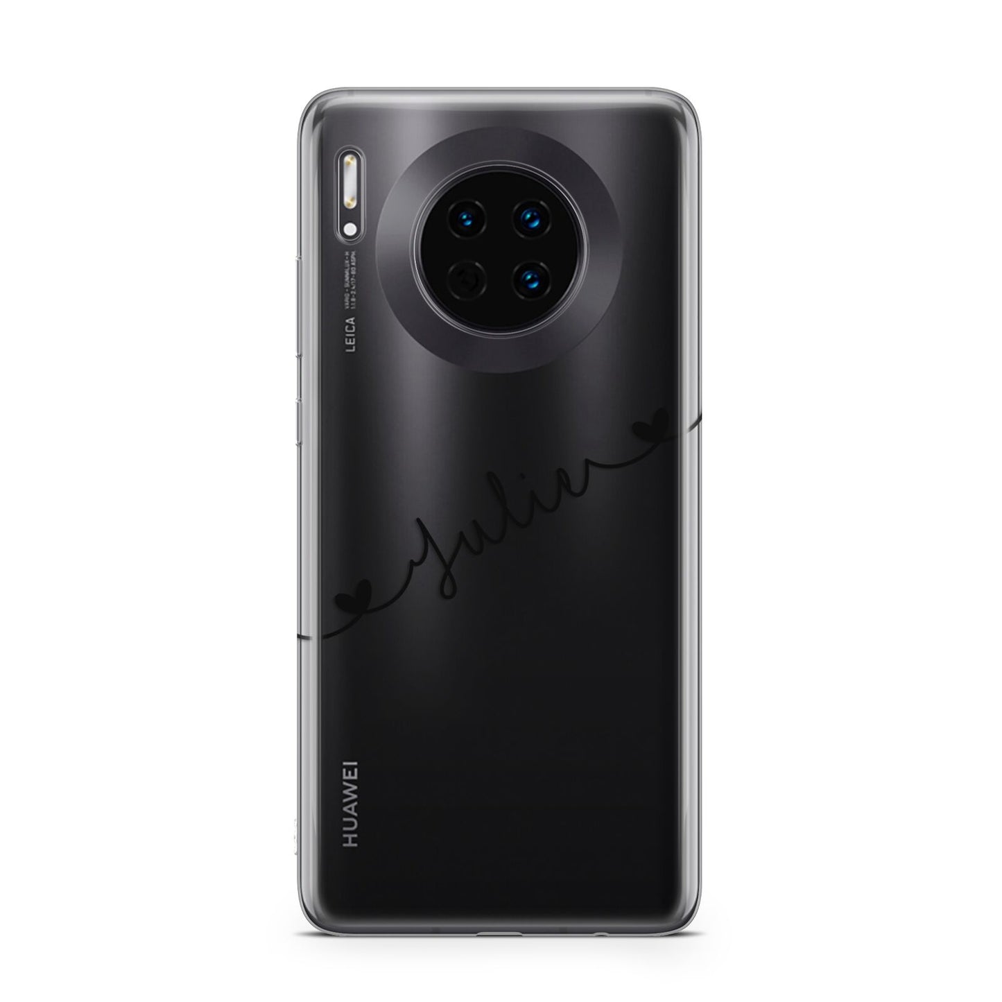 Black Sloped Handwritten Name Huawei Mate 30