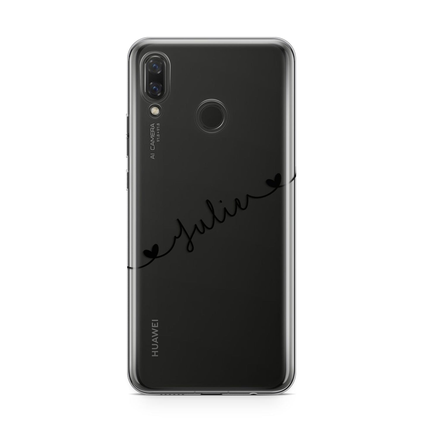 Black Sloped Handwritten Name Huawei Nova 3 Phone Case