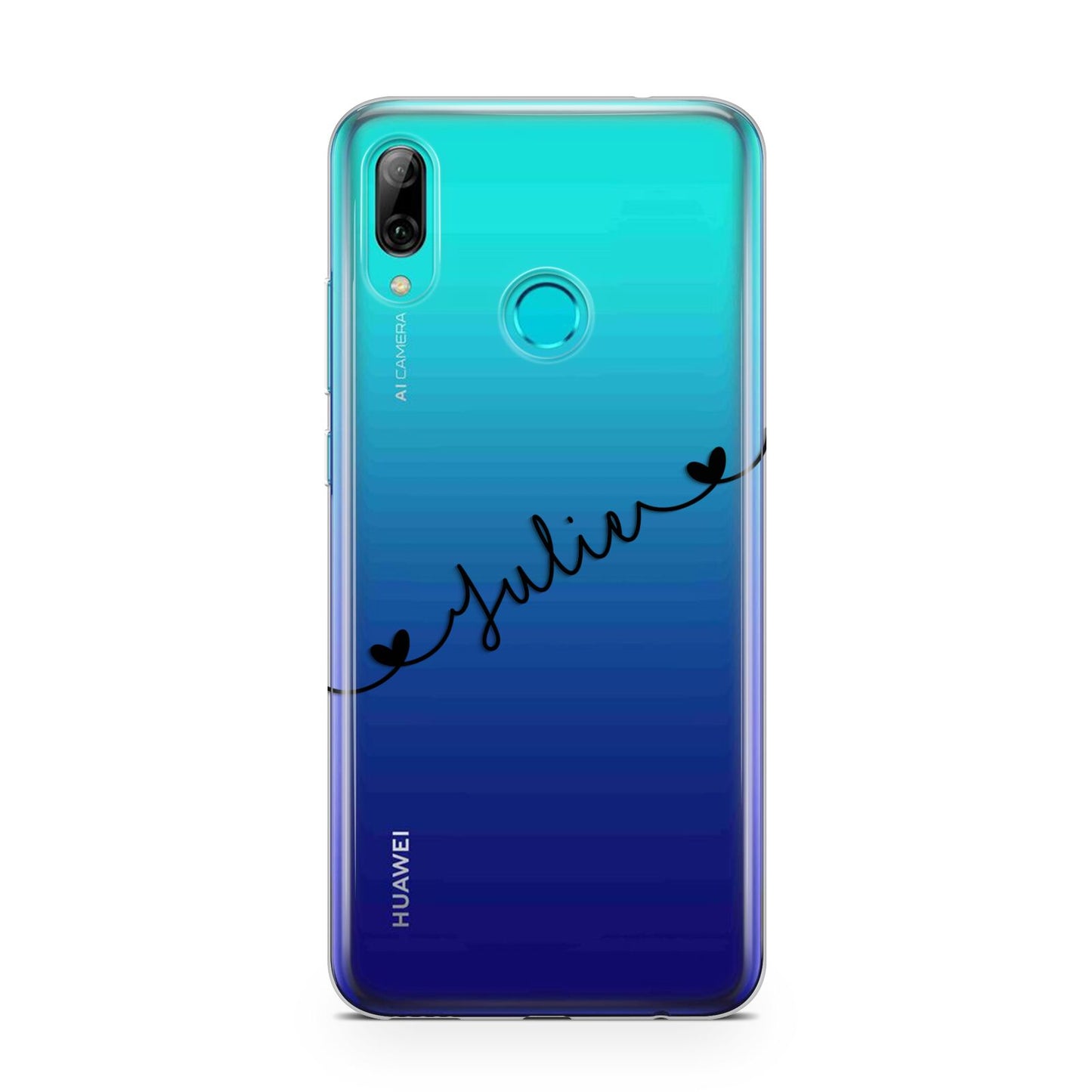 Black Sloped Handwritten Name Huawei P Smart 2019 Case