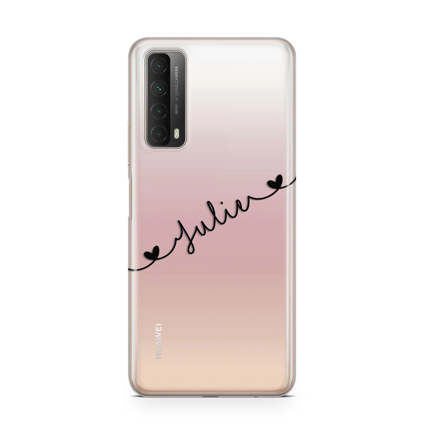 Black Sloped Handwritten Name Huawei P Smart 2021