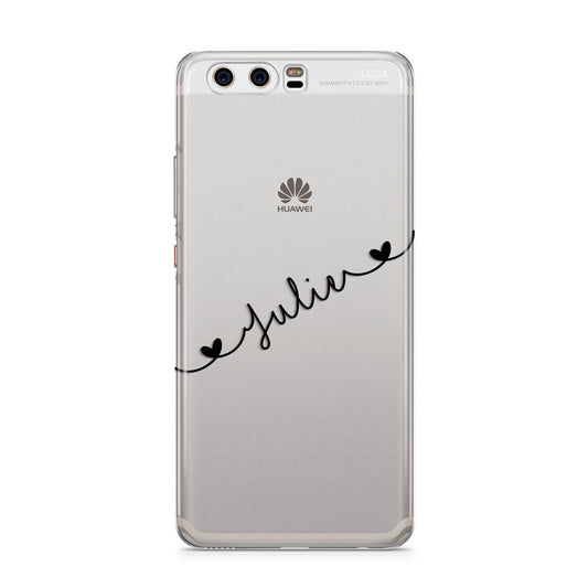 Black Sloped Handwritten Name Huawei P10 Phone Case