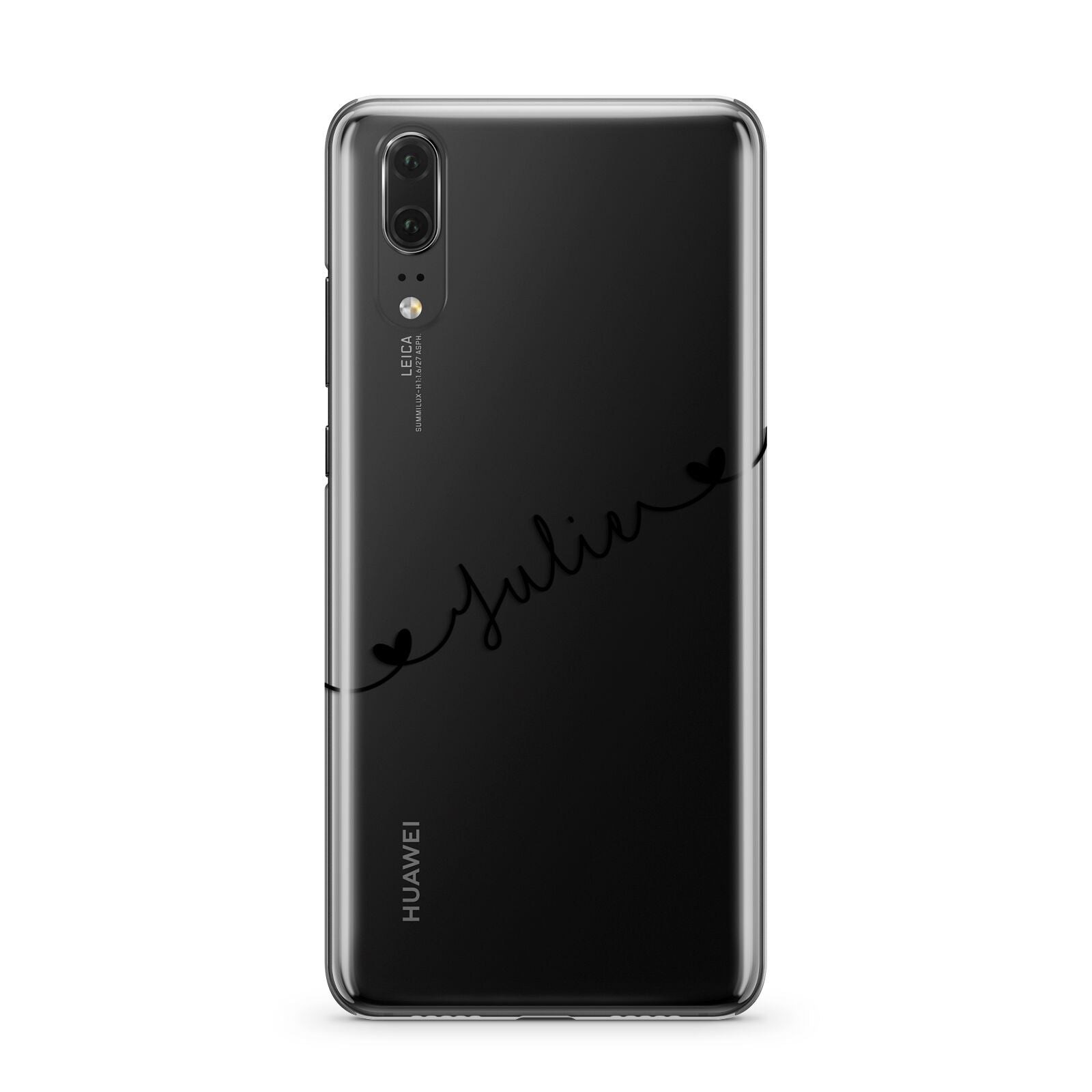 Black Sloped Handwritten Name Huawei P20 Phone Case