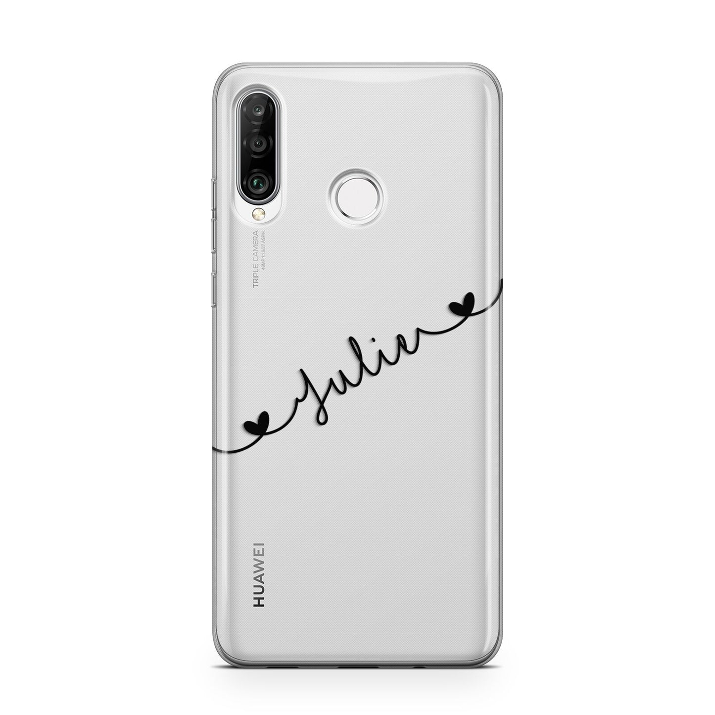 Black Sloped Handwritten Name Huawei P30 Lite Phone Case