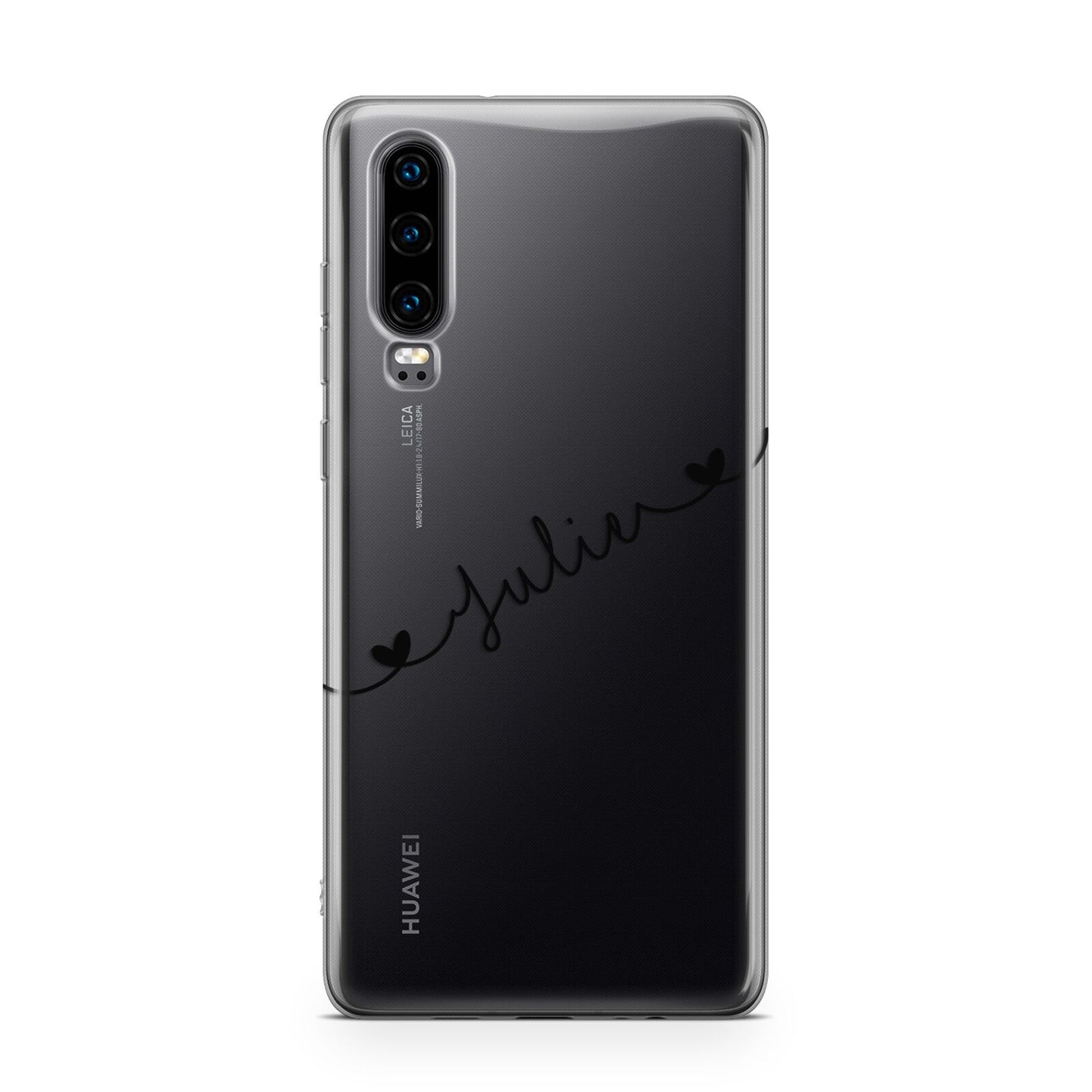 Black Sloped Handwritten Name Huawei P30 Phone Case