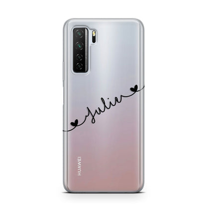 Black Sloped Handwritten Name Huawei P40 Lite 5G Phone Case