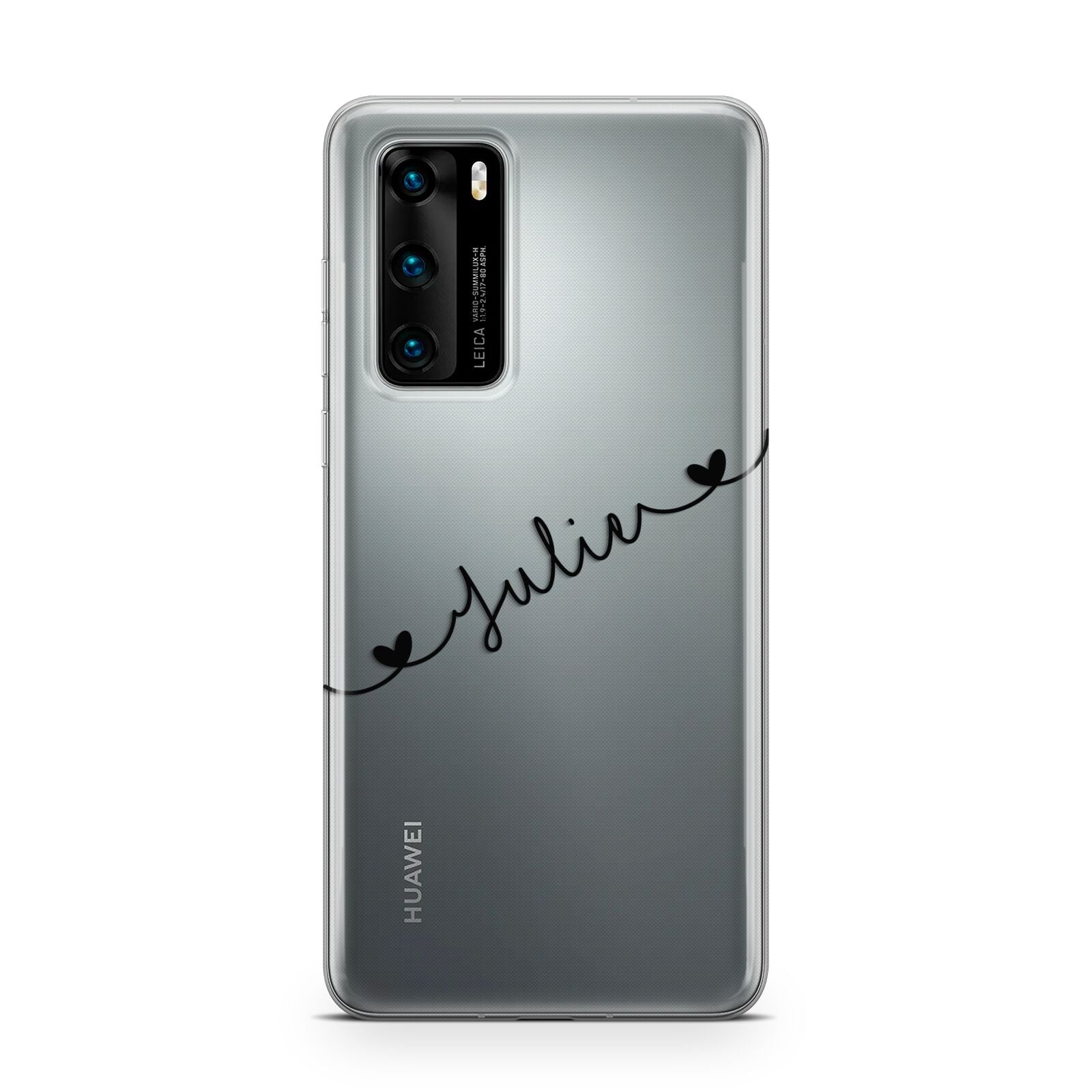 Black Sloped Handwritten Name Huawei P40 Phone Case