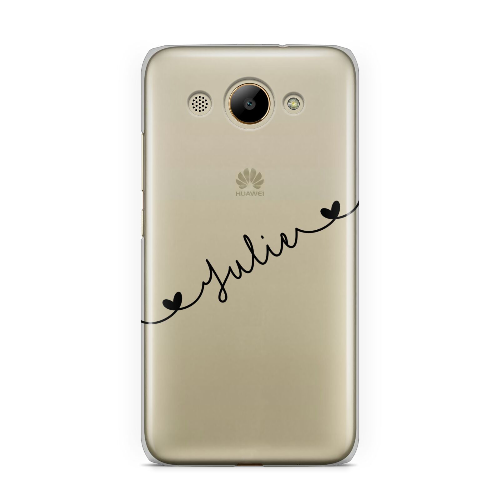 Black Sloped Handwritten Name Huawei Y3 2017