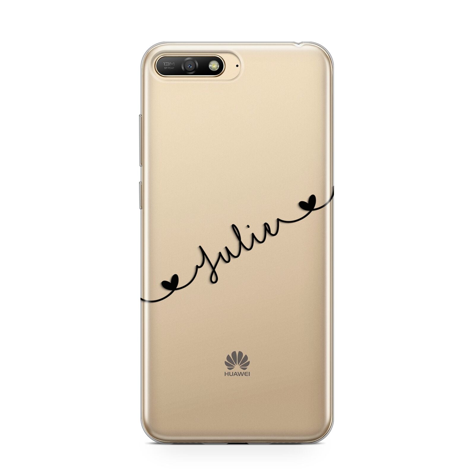 Black Sloped Handwritten Name Huawei Y6 2018