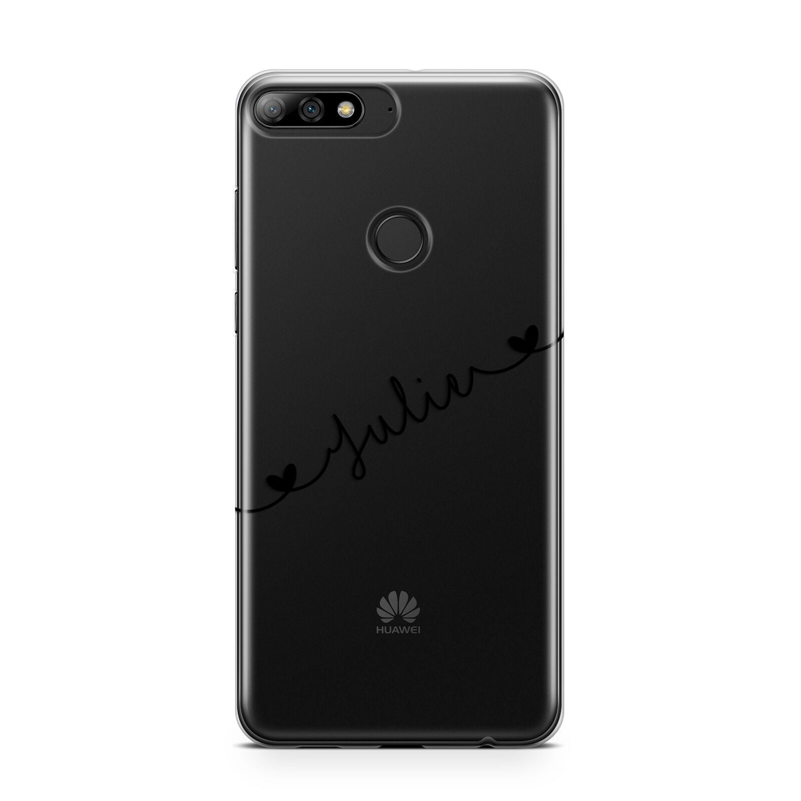 Black Sloped Handwritten Name Huawei Y7 2018