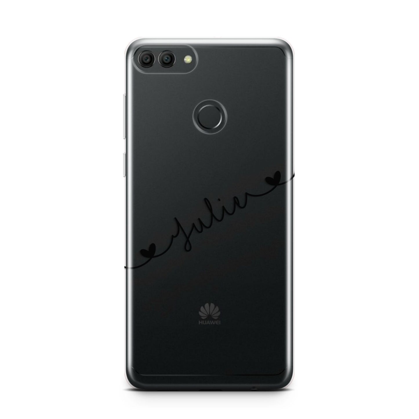 Black Sloped Handwritten Name Huawei Y9 2018