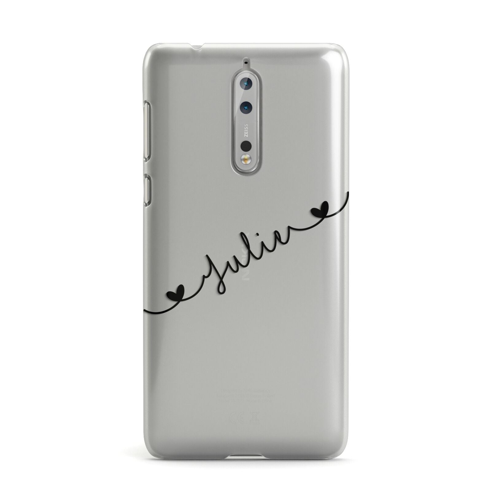 Black Sloped Handwritten Name Nokia Case