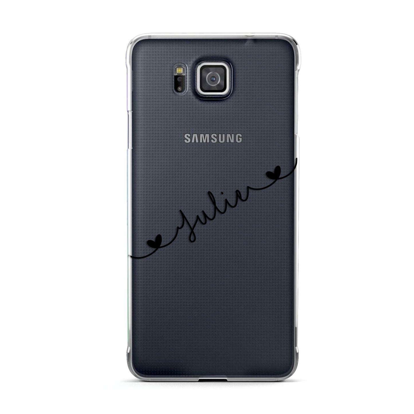 Black Sloped Handwritten Name Samsung Galaxy Alpha Case