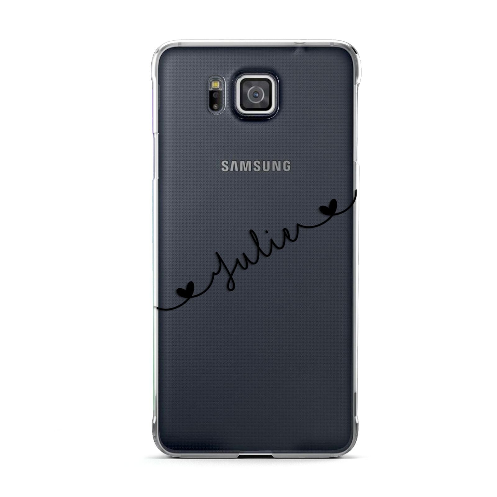 Black Sloped Handwritten Name Samsung Galaxy Alpha Case