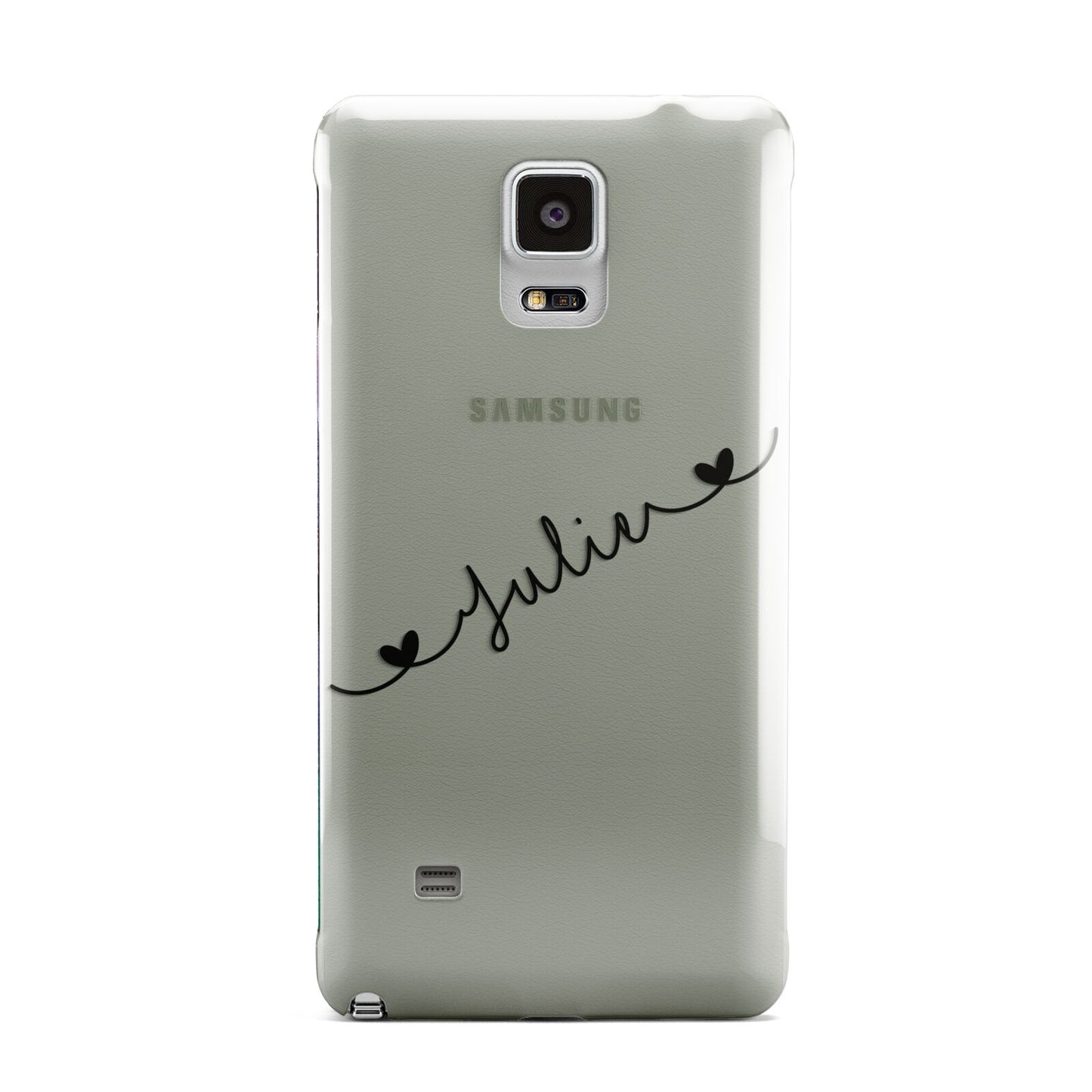 Black Sloped Handwritten Name Samsung Galaxy Note 4 Case