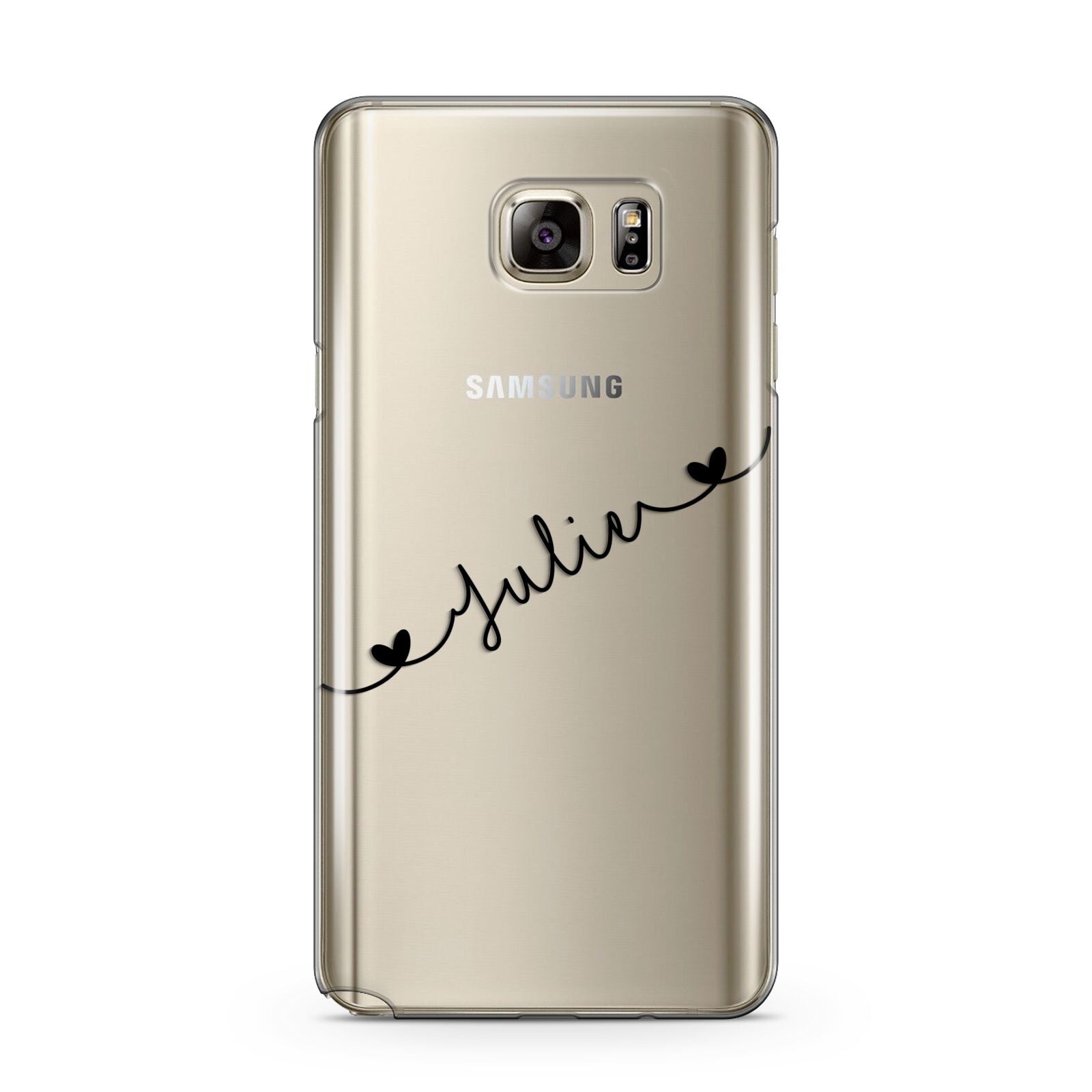 Black Sloped Handwritten Name Samsung Galaxy Note 5 Case