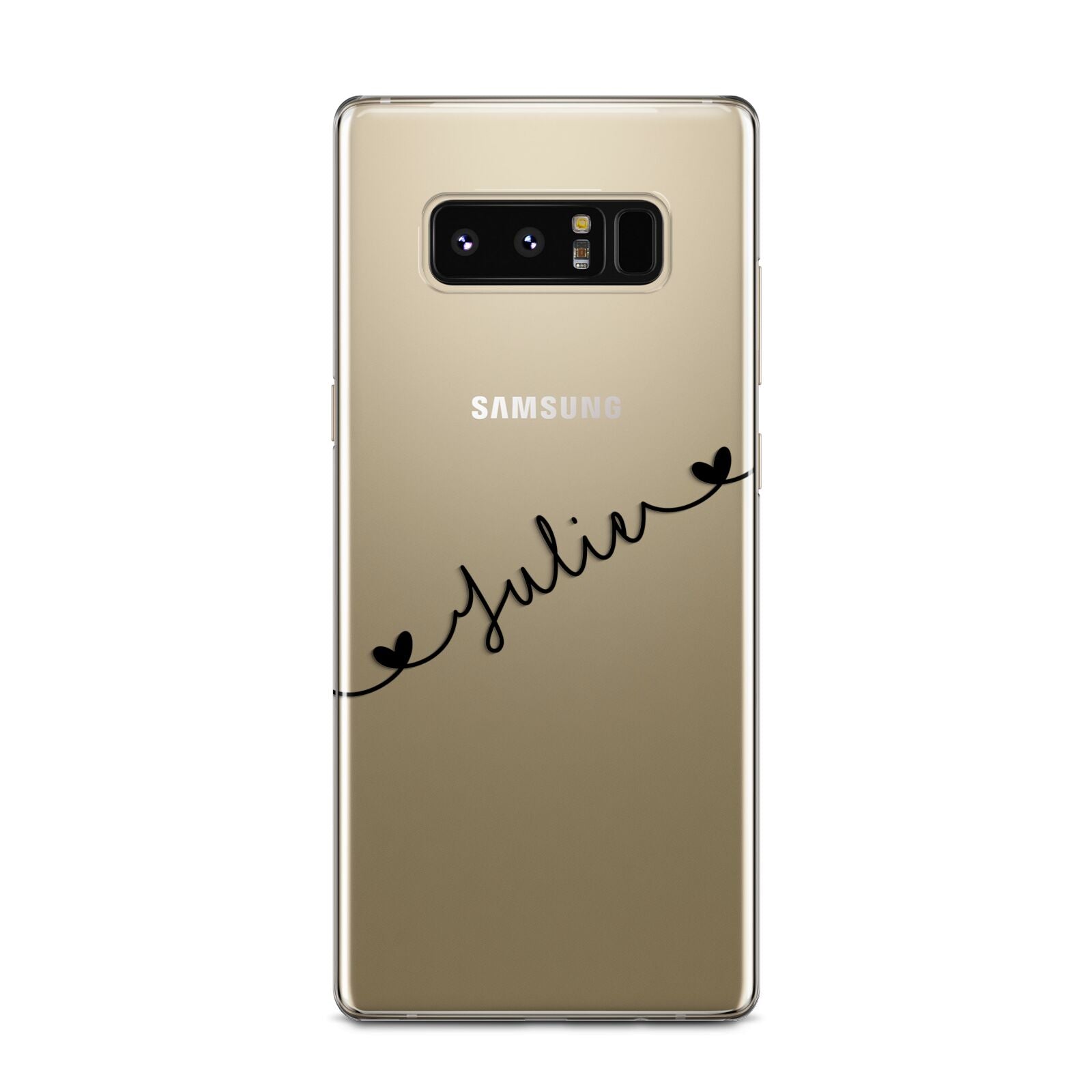 Black Sloped Handwritten Name Samsung Galaxy Note 8 Case