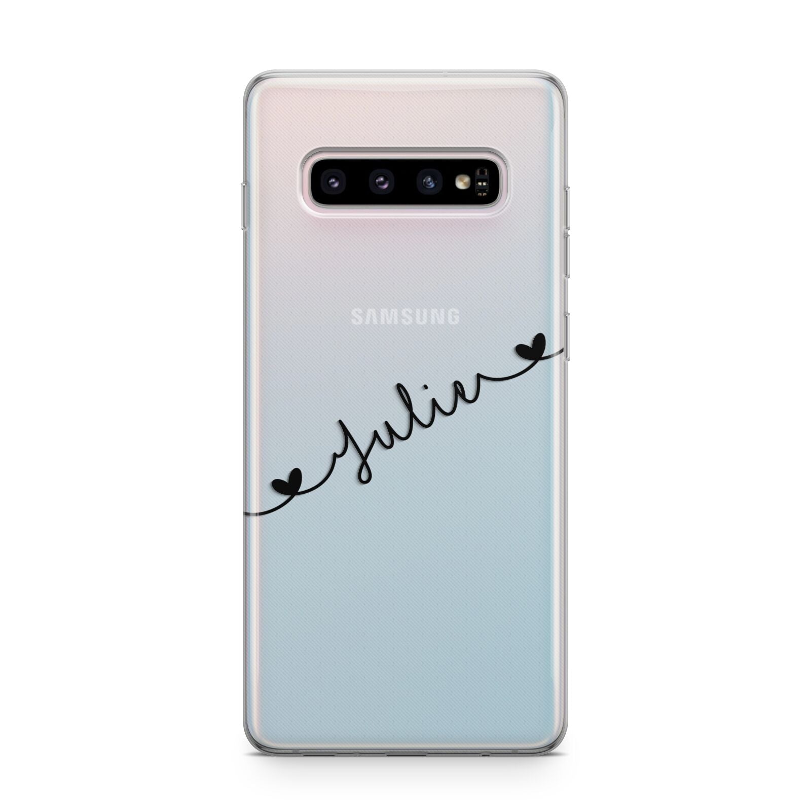 Black Sloped Handwritten Name Samsung Galaxy S10 Plus Case