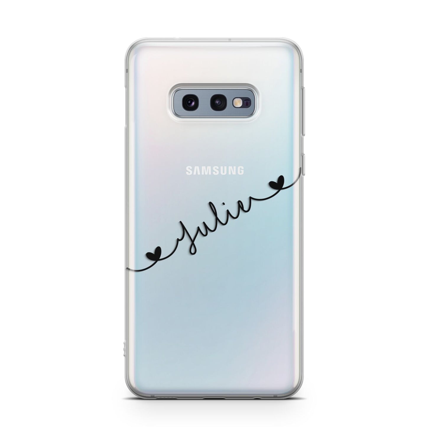 Black Sloped Handwritten Name Samsung Galaxy S10E Case