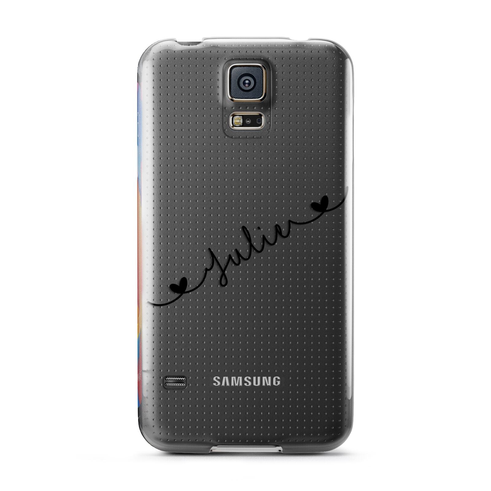 Black Sloped Handwritten Name Samsung Galaxy S5 Case