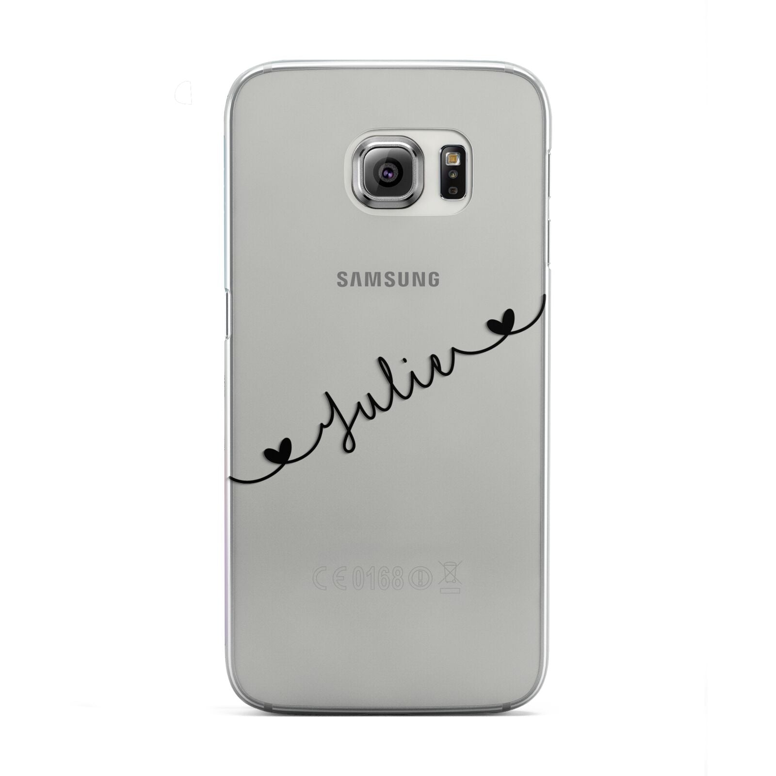 Black Sloped Handwritten Name Samsung Galaxy S6 Edge Case