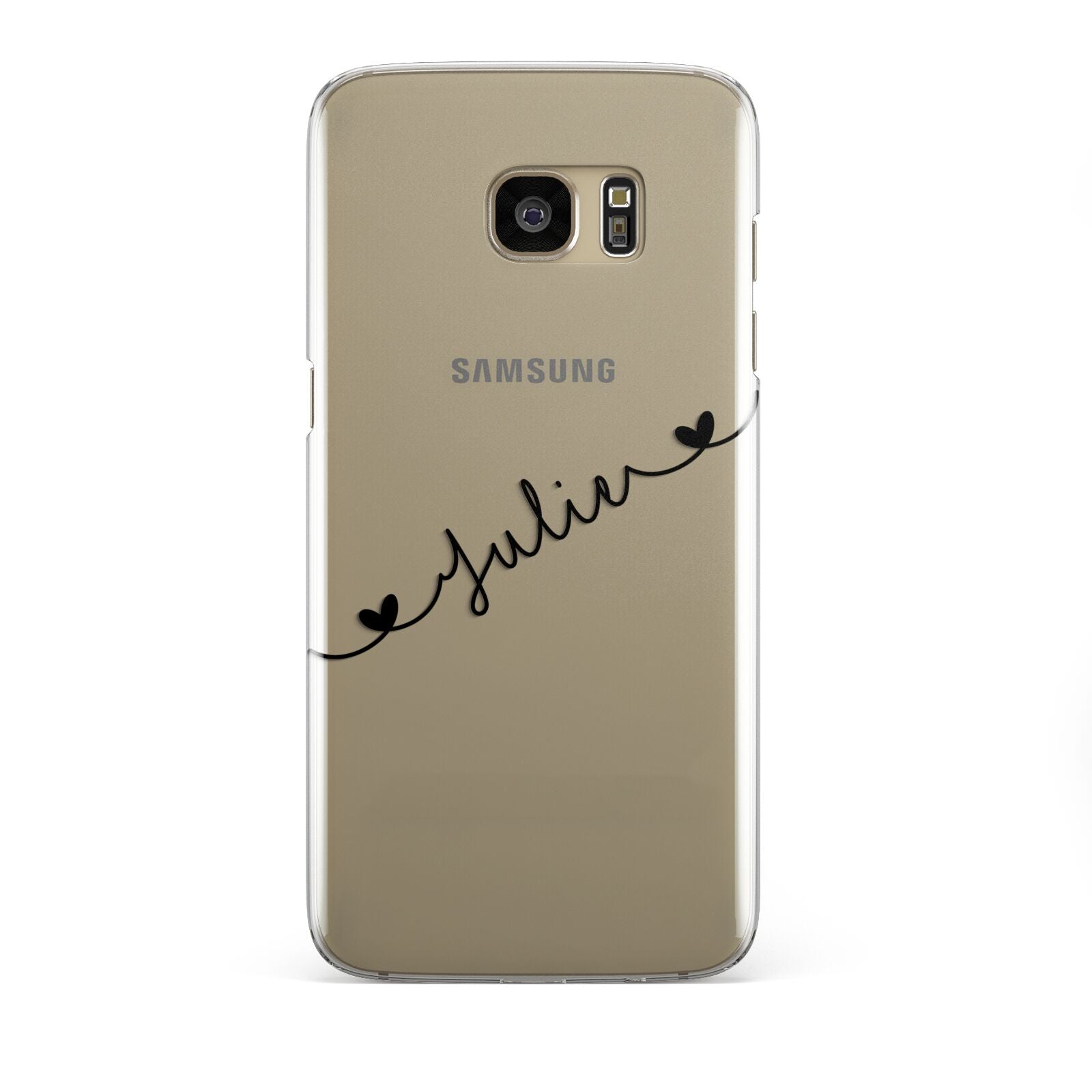 Black Sloped Handwritten Name Samsung Galaxy S7 Edge Case